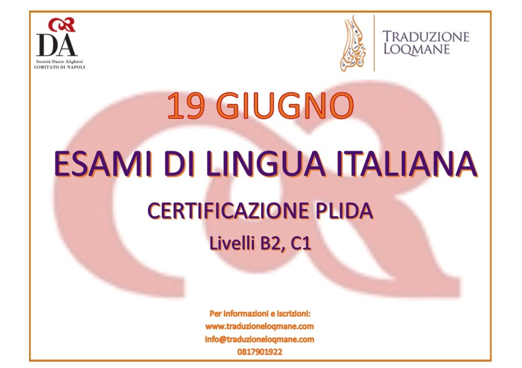 Volantino Esame Lingua Italiana19 giugno